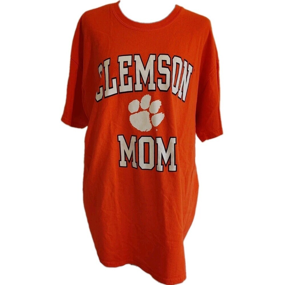 Clemson Mom T Shirt Short Sleeve Orange Tigers NCAA Fan Apparel Size XL